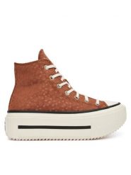 Converse Trampki Chuck Taylor All Star Lift Double Stack Platform Deer A17883C Brązowy. Brązowe trampki Converse, bez wzorów, z materiału, bez zapięcia. Za 449.99 zł.
