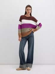 MAVI Sweter w kolorze brązowo-fioletowo-oliwkowym rozmiar: S. Brązowe swetry Mavi, s, bez wzorów, z bawełny, bez ramiączek. Za 129.95 zł.