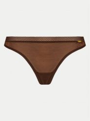 Gossard Stringi 6276 Brązowy. Brązowe stringi Gossard, bez wzorów, z syntetyku. Za 69.99 zł.