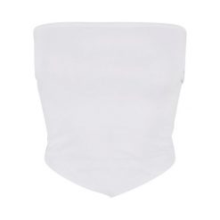 Top Bandeau Wiązany Dla Kobiet. Białe topy Urban Classics, l, bez wzorów, bez kołnierzyka, bez ramiączek. Za 46.99 zł.