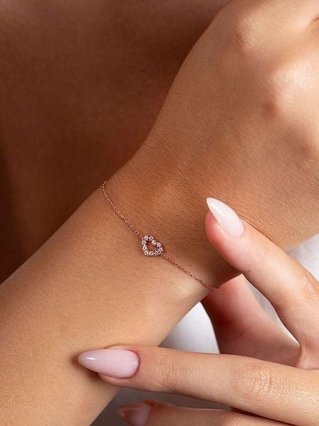 Lodie Silver Bransoletka z elementem ozdobnym rozmiar: onesize. Szare bransoletki Lodie Silver, z cyrkonią, srebrne. Za 124.95 zł.
