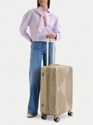 Nine West Walizka średnia CEO-NW-M-002-09 GOLD Złoty. Żółte walizki Nine West, bez wzorów, średnie. Za 359.99 zł.