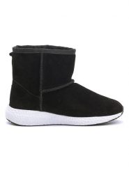 NICEBAY Skórzane botki zimowe "Boop" w kolorze czarnym rozmiar: 37. Czarne botki NICEBAY, na zimę, bez wzorów, z materiału, bez obcasa, bez zapięcia. Za 165.99 zł.