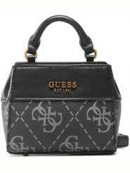Guess Torebka w kolorze szarym - 13 x 11,5 x 6,5 cm rozmiar: onesize. Szare torby na ramię Guess, z aplikacjami, z materiału, przez ramię, bez dodatków. Za 259.74 zł.