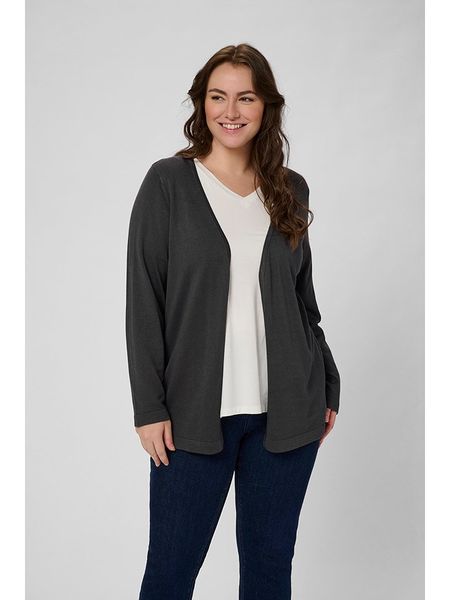 KAFFE curve Kardigan w kolorze czarnym rozmiar: XL. Czarne kardigany KAFFE curve, xl, bez wzorów. Za 104.89 zł.