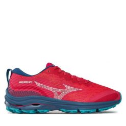 Buty do biegania Mizuno. Czerwone obuwie sportowe Mizuno, bez zapięcia, do biegania, mizuno wave. Za 379.99 zł.