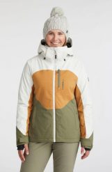 Kurtka zimowa na narty i snowboard damska O'Neill Carbonite 10K/10K. Brązowe kurtki narciarskie O'Neill, m, bez wzorów, z materiału, z kapturem, narciarskie. Za 399.00 zł.