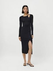 LeGer Sukienka "Galina" w kolorze czarnym rozmiar: 34. Czarne sukienki LeGer, bez wzorów, bez kołnierzyka, bez ramiączek, midi. Za 152.99 zł.