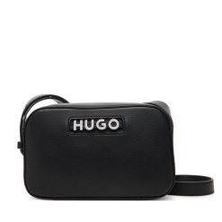 Torebka HUGO. Czarne listonoszki Hugo, bez wzorów, bez dodatków. Za 549.99 zł.