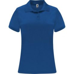 Damska Sportowa Koszulka Polo Z Krótkim Rękawem Monzha. Niebieskie koszulki polo ROLY, xl, bez wzorów, bez kołnierzyka, bez ramiączek. Za 47.99 zł.