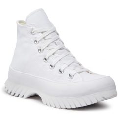 Trampki Converse. Białe trampki Converse, bez wzorów, bez zapięcia. Za 269.99 zł.