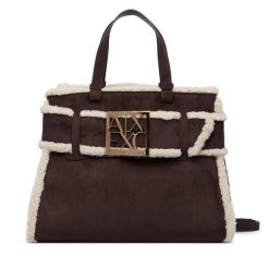 Torebka Armani Exchange. Brązowe torebki klasyczne Armani Exchange, bez wzorów, bez dodatków. Za 754.99 zł.