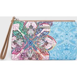 Desigual - Portfel. Niebieskie portfele Desigual, bez wzorów, z materiału. W wyprzedaży za 119.90 zł.