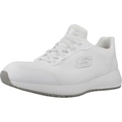 Obuwie Sportowe Damskie Skechers Work: Squad SR Biały. Białe obuwie sportowe Skechers, z syntetyku, bez zapięcia, trekkingowe, Skechers Sport. Za 280.64 zł.