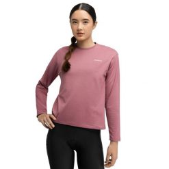 Damska rowerowa bawełniana bluza gravel z długim rękawem Kolarstwo Siroko Rut. Brązowe bluzy SIROKO, bez wzorów, z bawełny, bez kaptura. Za 168.00 zł.