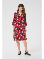 Kaffe Sukienka w kolorze czerwono-czarnym rozmiar: 40. Czerwone sukienki Kaffe, na co dzień, bez wzorów, z wiskozy, bez kołnierzyka, bez ramiączek, midi, proste. Za 126.99 zł.