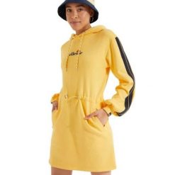Bluza turystyczna sukienka damska Ellesse Siccus Dress. Żółte bluzy Ellesse, s, bez wzorów, z bawełny, bez kaptura. Za 144.00 zł.