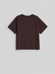 4F T-shirt loose gładki damski - brązowy S. Brązowe t-shirty 4f, s, bez wzorów, z bawełny, bez kołnierzyka, bez ramiączek. Za 79.99 zł.