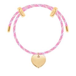 Bransoletka Liana wielokolorowa różowa z pozłacanym sercem. Czerwone bransoletki Lilou, pozłacane. Za 278.00 zł.