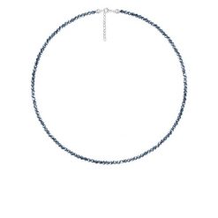 Naszyjnik z kamieni terahertz posrebrzany. Naszyjniki Lilou, posrebrzane. Za 179.00 zł.