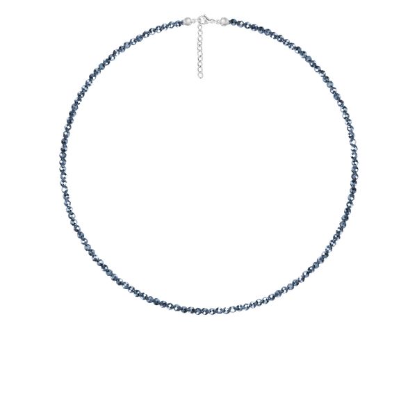 Naszyjnik z kamieni terahertz posrebrzany. Naszyjniki Lilou, posrebrzane. Za 179.00 zł.