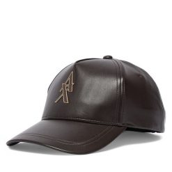 Czapka z daszkiem Armani Exchange. Brązowe czapki Armani Exchange, bez wzorów. Za 329.99 zł.