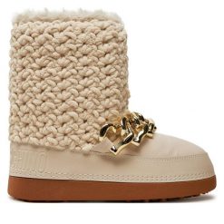 Śniegowce LOVE MOSCHINO. Brązowe trapery i śniegowce Love Moschino. Za 949.99 zł.
