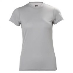 Koszulka sportowa damska Helly Hansen W Tech Tshirt. Szare koszulki sportowe Helly Hansen, bez wzorów, z poliesteru, bez ramiączek, trekkingowe. Za 193.00 zł.