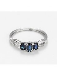 Maison héritage PARIS Złoty pierścionek z diamentami i szmaragdem rozmiar: 52. Szare pierścionki Maison héritage PARIS, z diamentem, złote. Za 1,535.99 zł.