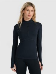 4F Bielizna termiczna drapana (góra) damska - czarna XL. Czarna bielizna sportowa 4f, xl, bez wzorów, z polaru. Za 169.99 zł.