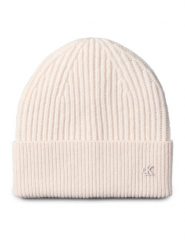 Calvin Klein Czapka Ck Metal Wool Beanie LV04D8032G Écru. Czapki Calvin Klein, bez wzorów, z materiału. Za 169.99 zł.