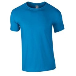 Koszulka Softstyle Dla Dorosłych Unisex. Niebieskie bluzki GILDAN, m, bez wzorów, sportowe, bez kołnierzyka, bez ramiączek. Za 28.99 zł.