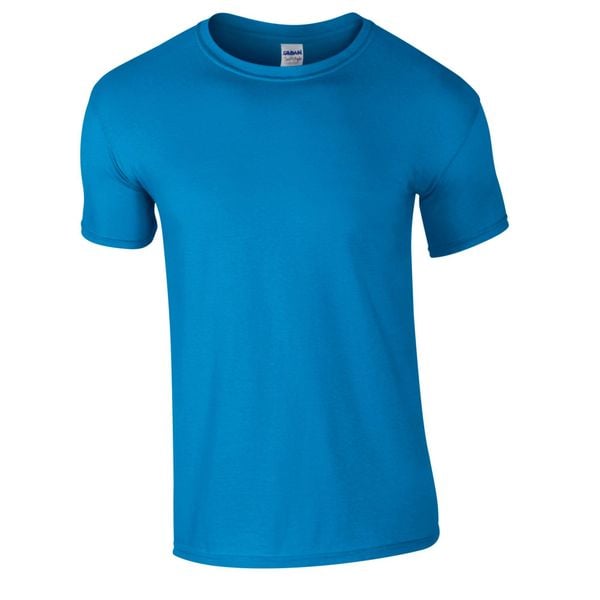 Koszulka Softstyle Dla Dorosłych Unisex. Niebieskie bluzki GILDAN, xl, bez wzorów, sportowe, bez kołnierzyka, bez ramiączek. Za 30.99 zł.