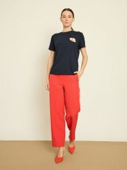 BGN Koszulka w kolorze granatowym rozmiar: 40. Niebieskie bluzki BGN, bez wzorów, bez kołnierzyka, bez ramiączek. Za 56.99 zł.