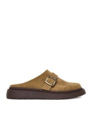 DeeZee Klapki CEO-HY7010-7 Beżowy. Brązowe klapki DeeZee, bez wzorów, z materiału, bez obcasa. Za 139.99 zł.