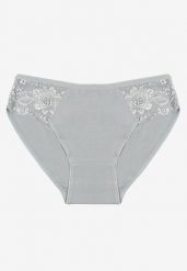 Jasnoniebieskie Majtki z Bawełny Figi Ozdobione Koronką Talirinae. Niebieskie figi Renee, xl, bez wzorów, z bawełny. Za 4.99 zł.