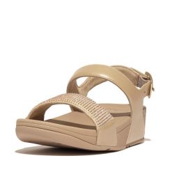 Damskie sandały z klinem FitFlop Lulu. Czarne sandały FIT FLOP, bez wzorów, z materiału, klasyczne, bez obcasa, bez zapięcia. Za 534.50 zł.