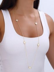 Luja Bijoux Pozłacany naszyjnik z elementem ozdobnym rozmiar: onesize. Żółte naszyjniki Luja Bijoux, metalowe. Za 96.60 zł.