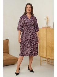 Curvy Lady Sukienka w kolorze różowym rozmiar: 44/46. Różowe sukienki Curvy Lady, bez wzorów, z wiskozy, klasyczne, bez kołnierzyka, bez ramiączek, midi. Za 130.99 zł.