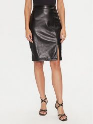 Guess Spódnica z imitacji skóry W4BD91 WGIK0 Czarny Slim Fit. Czarne spódnice Guess, xxl, z aplikacjami, ze skóry. Za 209.99 zł.