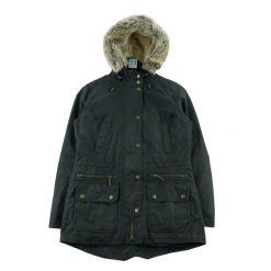 Second life - Barbour parka damska Kelsall woskowana - Stan bardzo dobry. Czarne parki Barbour, l, eleganckie, bez kaptura. Za 425.96 zł.