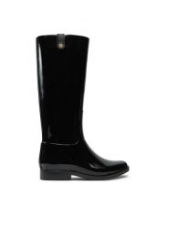 Tommy Hilfiger Kalosze Th Stud Rubber Long Rainboot FW0FW08185 Czarny. Czarne kalosze TOMMY HILFIGER, bez wzorów, z tworzywa sztucznego. Za 259.99 zł.