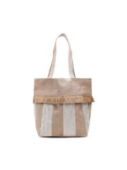 Jenny Fairy Torebka MJA-J-354-00-01 Beżowy. Brązowe shopper Jenny Fairy, bez wzorów, z tworzywa sztucznego, bez dodatków. Za 89.99 zł.