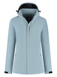 TRAVELIN' Kurtka softshellowa "Alva" w kolorze błękitnym rozmiar: L. Niebieskie kurtki sportowe Travelin', l, z aplikacjami, ze skóry, bez kaptura, outdoorowe. Za 298.67 zł.