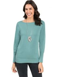 WITT WEIDEN Sweter w kolorze turkusowym rozmiar: 48. Niebieskie swetry WITT WEIDEN, bez wzorów, z bawełny, bez ramiączek. Za 34.99 zł.