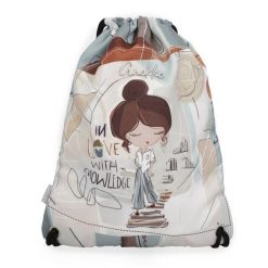 Worek damski Anekke, wykonany z lekkiego materiału tekstylnego z dekoracyjnym nadrukiem zamykany na ściągacz ze sznurkami, szary, 42484-003. Szare torebki klasyczne Anekke, bez wzorów, z nadrukiem, bez dodatków. Za 119.00 zł.