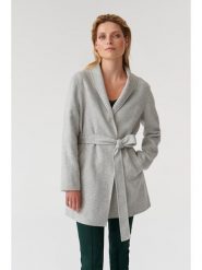 TATUUM Płaszcz przejściowy w kolorze szarym rozmiar: 36. Szare płaszcze Tatuum, bez wzorów, z wełny, bez kaptura. Za 367.22 zł.