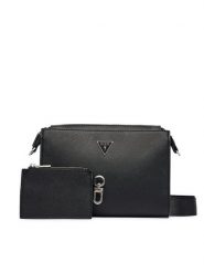 Guess Torebka HMMISL P6457 Czarny. Czarne listonoszki Guess, z aplikacjami, ze skóry, bez dodatków. Za 364.99 zł.