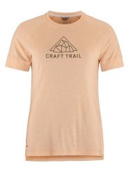 Craft Koszulka "ADV Trail Wool" w kolorze pomarańczowym rozmiar: M. Pomarańczowe bluzki Craft, m, bez wzorów, bez kołnierzyka, bez ramiączek. Za 109.95 zł.