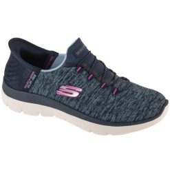 Buty sportowe Sneakersy damskie, Summits - Dazzling Haze. Niebieskie obuwie sportowe Skechers, bez zapięcia, trekkingowe, Skechers Sport. Za 279.99 zł.